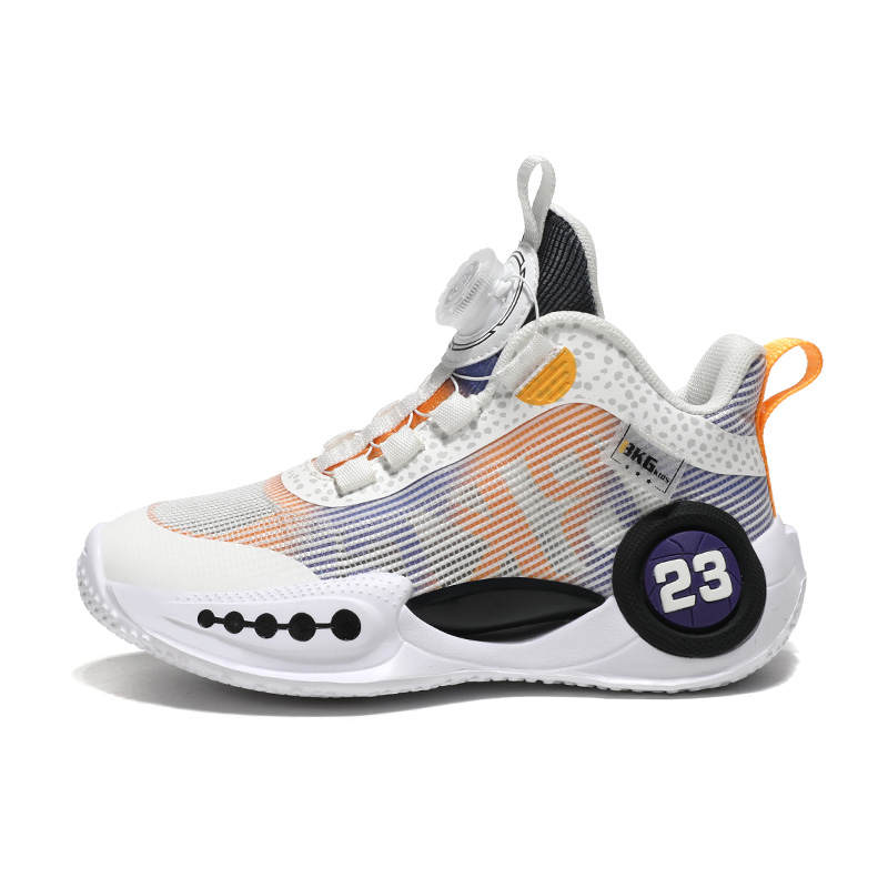 BKG Slip Resistant Abrasion Resistant Slip Resistant Abrasion Resistant Kids' Running Shoes White Purple Orange Kids'