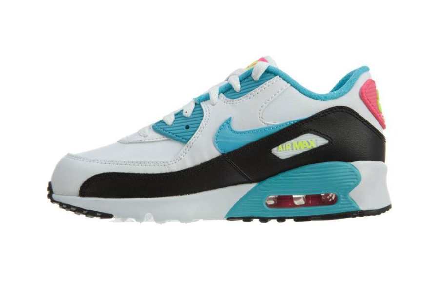 Nike Nike Air Max 90 Kids Lifestyle Shoes White Blue Children Aged 3 7 Years Old