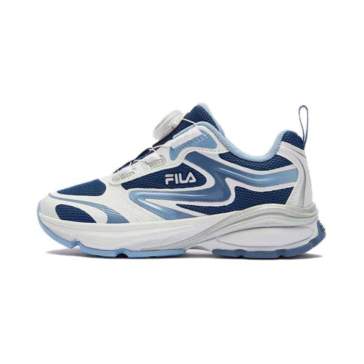 FILA KIDS Abrasion Resistant Low top Kids' Running Shoes Blue White Children Aged 3 7 Years Old