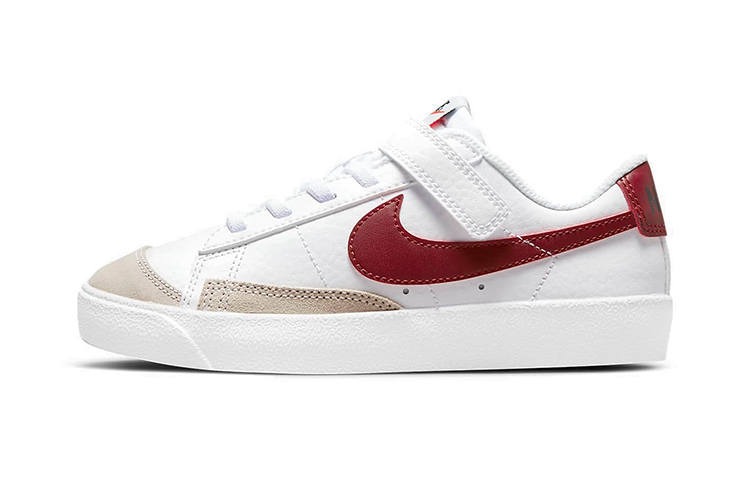 Nike Nike Blazer 77 Low top Kids' Skateboarding Shoes White Red Children Aged 3 7 Years Old