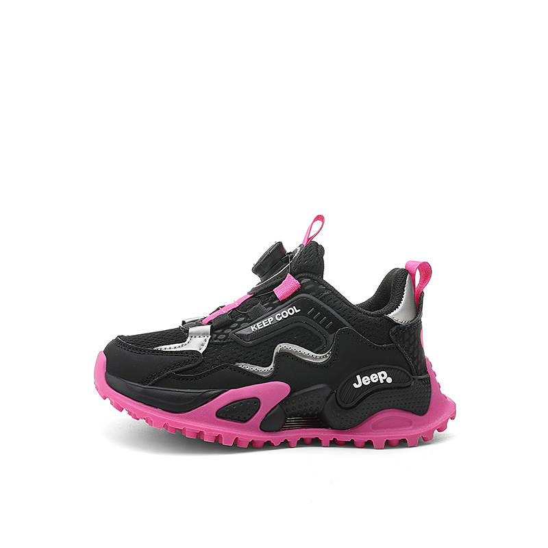 Jeep Abrasion Resistant Abrasion Resistant Kids' Running Shoes Black Plum Red Kids'