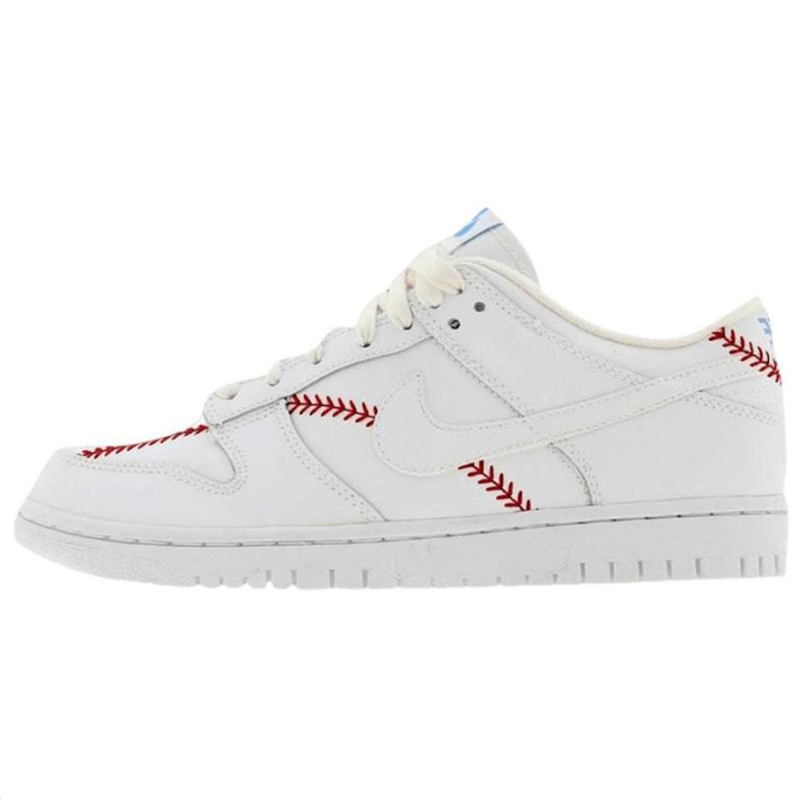 Nike Nike Dunk Low top Skateboard Shoes White Red Unisex
