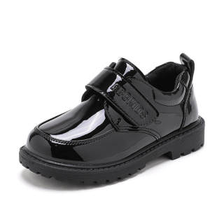 ABC KIDS Lightweight Cushioning Lightweight Cushioning Kids' Leather Shoes Black/Mirror Finish Kids'