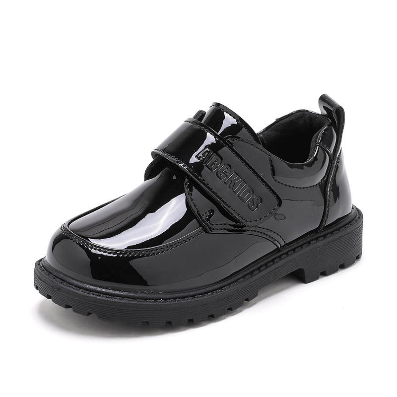 ABC KIDS Lightweight Cushioning Lightweight Cushioning Kids' Leather Shoes Black/Mirror Finish Kids'