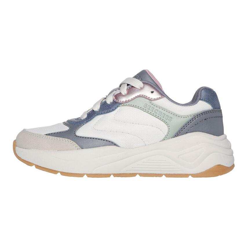 Skechers Nova Jogger Abrasion Resistant Abrasion Resistant Low top Kids' Running Shoes White Gray Kids'
