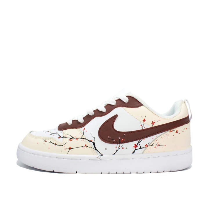 Nike Nike Court Borough LOW2 Leather Slip Resistant Cushioning Abrasion Resistant