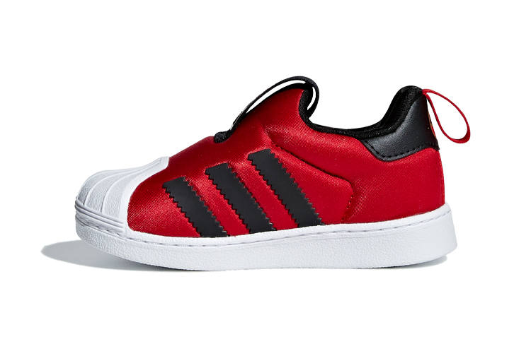 Adidas Originals Superstar 360 I Fabric Slip Resistant Low top Toddler Shoes Red Black Infant And Toddler