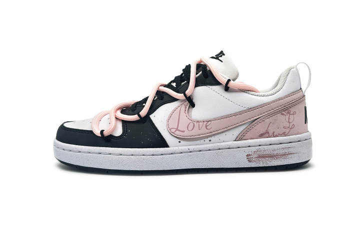Nike Nike Court Borough Night Cherry Blossom Blast Synthetic Leather Slip Resistant Abrasion Resistant Low top