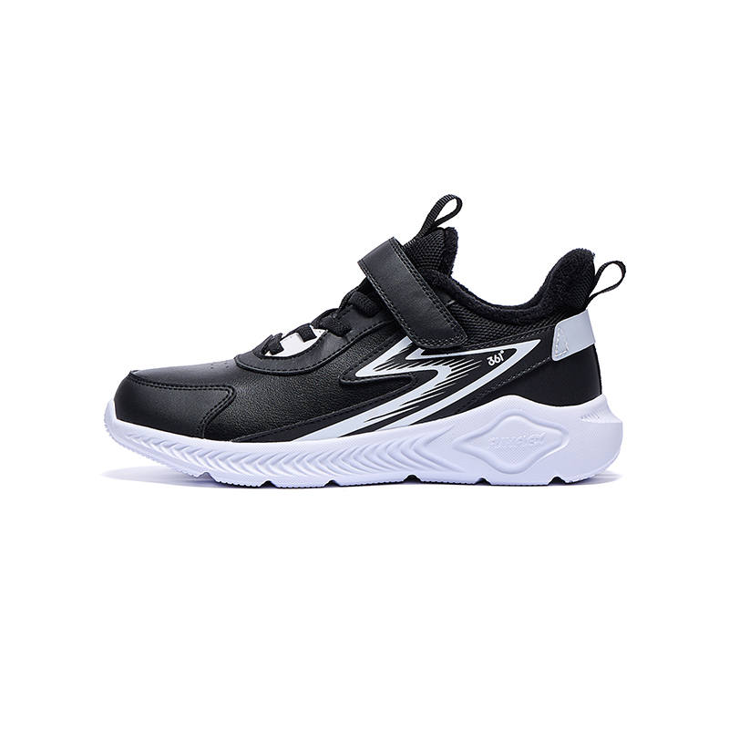 361°KIDS Synthetic Leather Slip Resistant Abrasion Resistant Low top Kids' Running Shoes Black White 33 42 Teenagers
