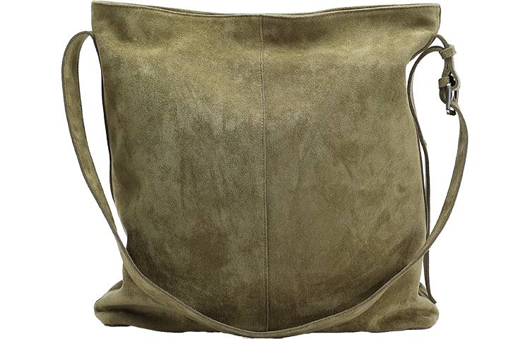 URBAN REVIVO Fabric Shoulder Bag, Crossbody Bag Regular Men's Green Khaki