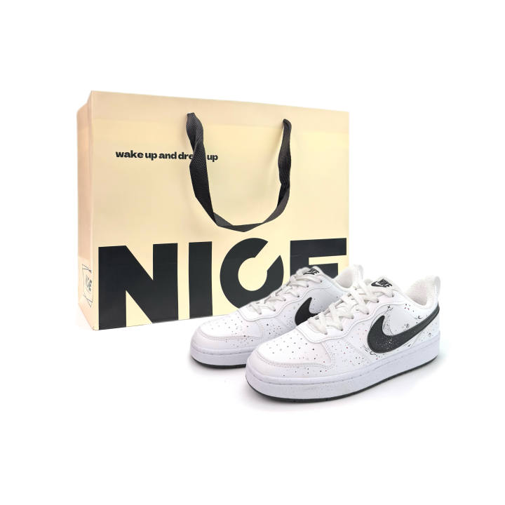 Nike Nike Court Borough Colorful Macarons Synthetic Leather Abrasion Resistant Breathable Lightweight Cushioning