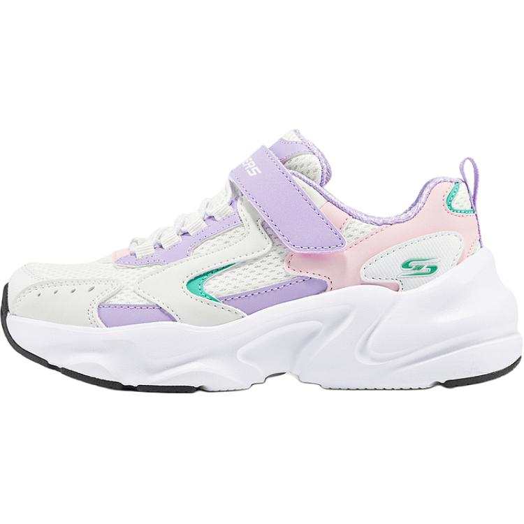 Skechers Kids SKECHERS GIRLS Slip Resistant Abrasion Resistant Low top Kids' Running Shoes White Purple Pink Kids'