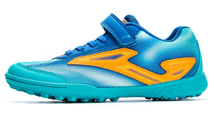 Joma Synthetic Leather Slip Resistant Abrasion Resistant TF Soccer Shoes Color Blue/orange Kids'