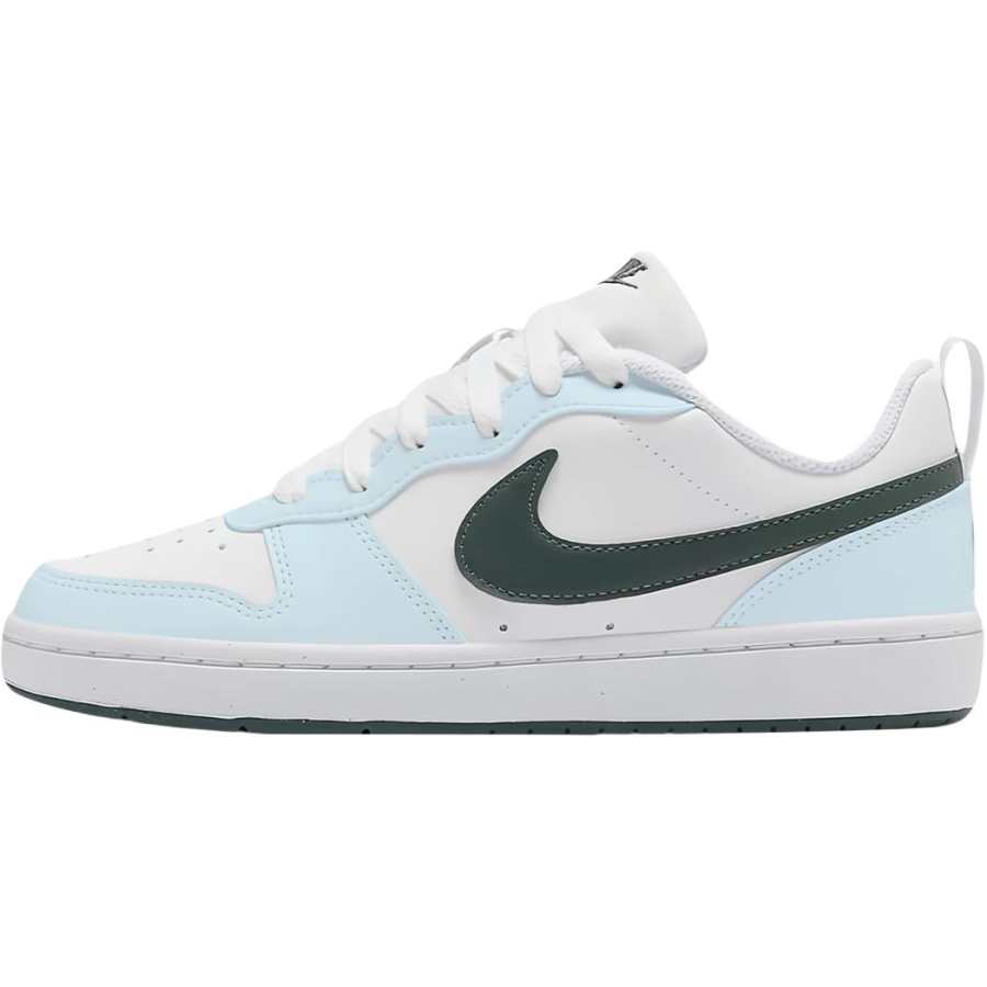 Nike Nike Court Borough Slip Resistant Abrasion Resistant Low top Kids' Skateboarding Shoes Blue White Teenagers