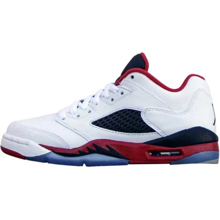 Jordan Jordan Air Jordan 5 Low top Children's Basketball Shoes White Children Aged 3 7 Years Old