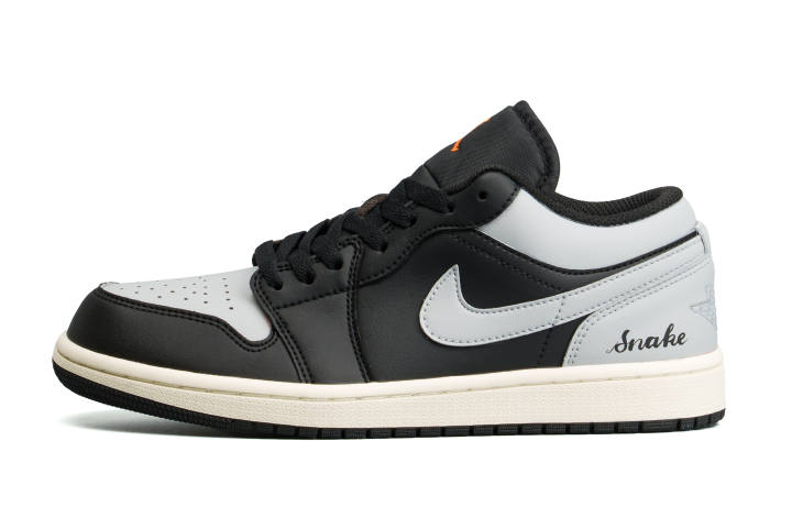 Jordan Jordan Air Jordan 1 Black Gray Reverse Fashion Trend Slip Resistant Anti Kick Cushioning