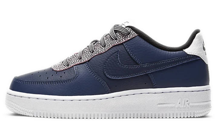 Nike Nike Air Force 1 LV8 4 Leather Low top Skateboard Shoes Blue White Unisex
