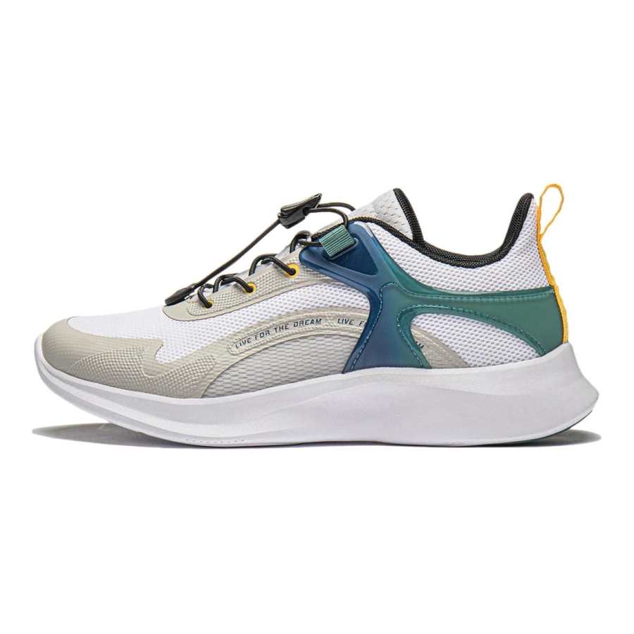 Li-Ning YOUNG Li Ning YOUNG Low top Casual Shoes White Gray Green Unisex
