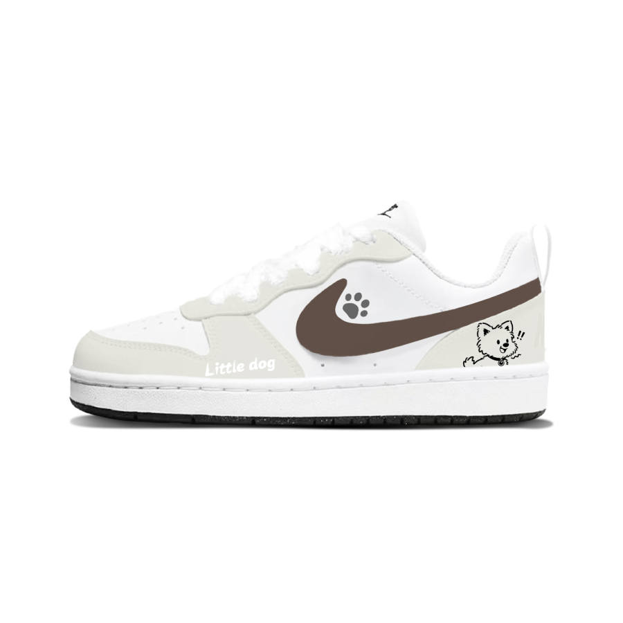 Nike Nike Court Borough Synthetic Leather Cushioning, Wear Resistant Low top Kids' Skateboarding Shoes Teenagers