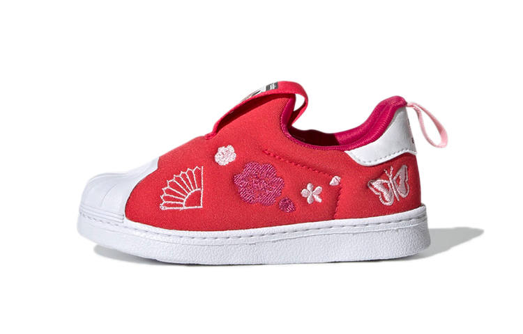 Adidas Originals SUPERSTAR 360 Slip Resistant Low top Toddler Shoes Red Infant And Toddler