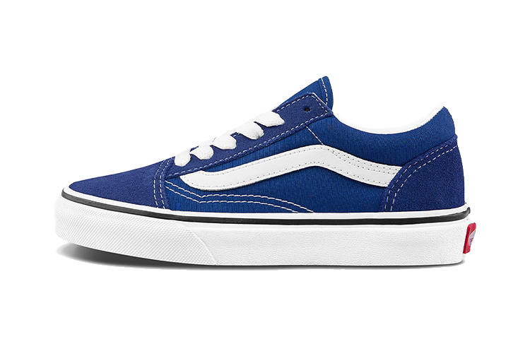 Vans Canvas Low top Kids' Skateboarding Shoes Blue Children Aged 3 7 Years Old