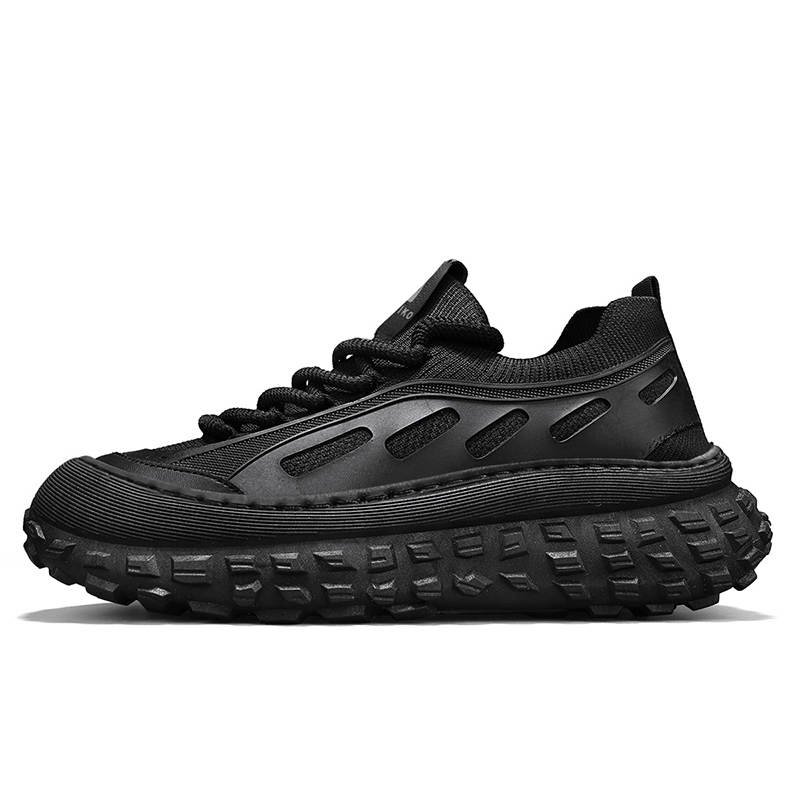 BINGO DUCK Slip Resistant And Breathable Slip Resistant And Breathable Low top Skateboard Shoes Men's Black
