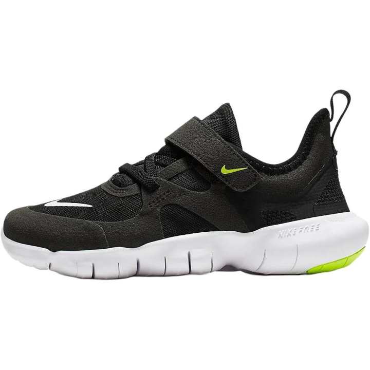 Nike Nike Free RN 5.0 Low top Kids' Running Shoes Black White Green Children Aged 3 7 Years Old