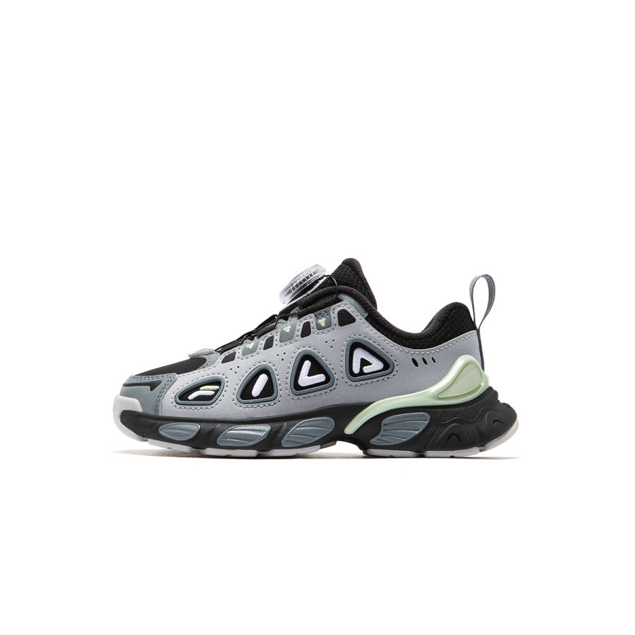 FILA KIDS Heritage FHT Synthetic Leather, Textile Abrasion Resistant Lightweight Cushioning Low top Running Shoes