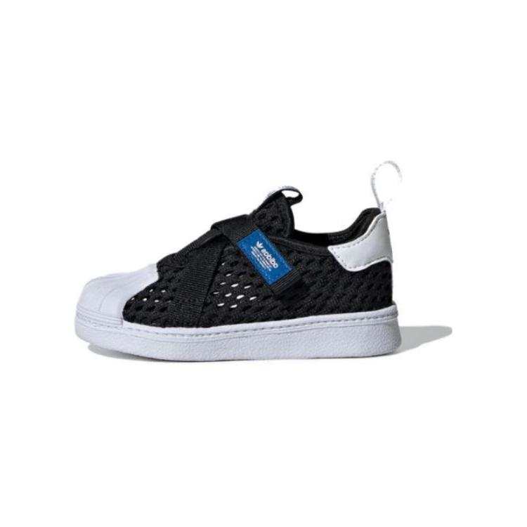 Adidas Originals SST 360 3.0 Comfortable Low top Toddler Shoes Black White Infant And Toddler