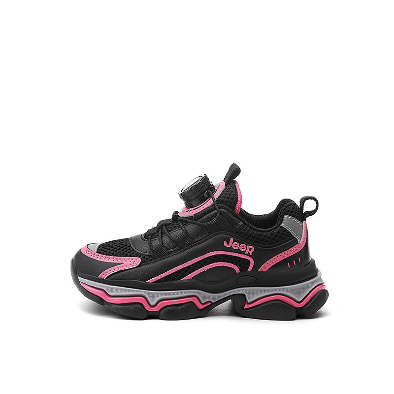 Jeep Abrasion Resistant Low top Kids' Running Shoes Black Plum Powder Kids'