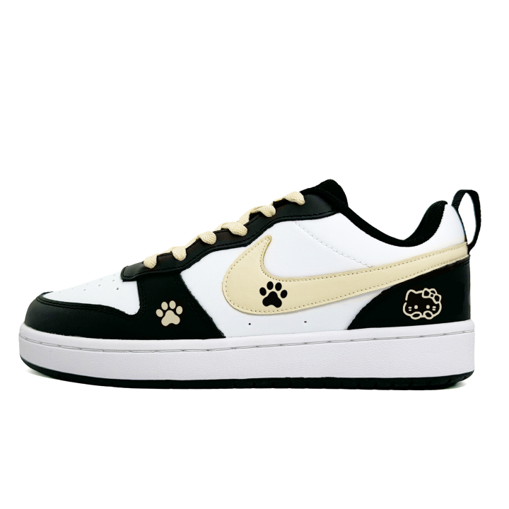 Nike Nike Court Borough Kitten Jack Synthetic Leather Slip Resistant Lightweight Cushioning Low top Skateboard Shoes