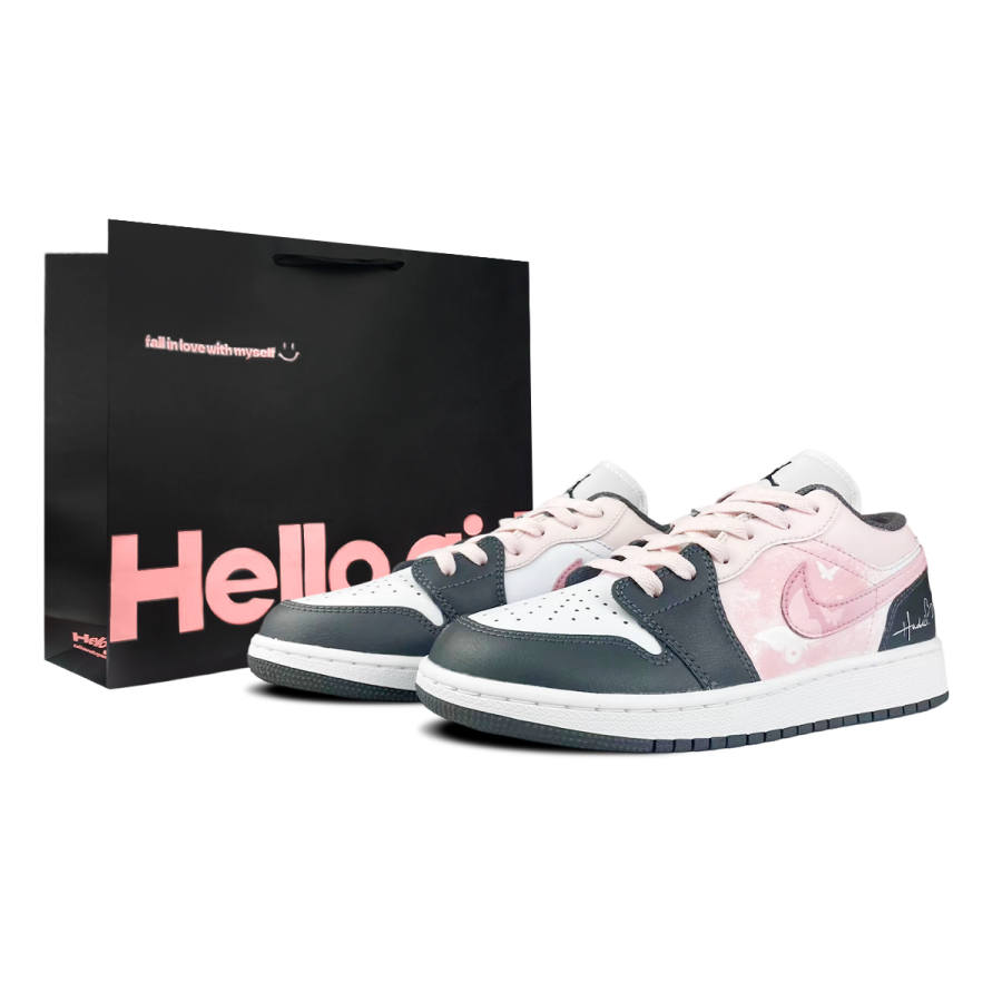Jordan Jordan Air Jordan 1 Low top Children's Basketball Shoes Pink Teenagers