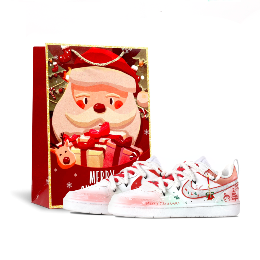 Nike Nike Court Borough Mechanical Demon Spirit, Cane's Sugar Journal Leather Slip Resistant Cushioning Abrasion Resistant