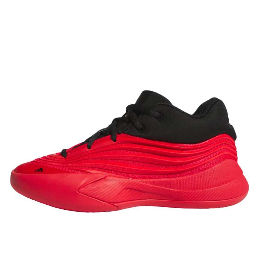 Adidas Adidas Dame 10 Slip Resistant Abrasion Resistant Low top Children's Basketball Shoes Red Teenagers