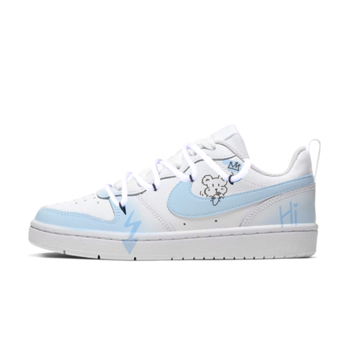 Nike Nike Court Borough 2 Rabbit Baby Leather Slip Resistant Abrasion Resistant Slip Resistant Abrasion Resistant Low top