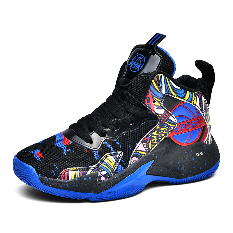 D&W Anti Kick Cushioning Abrasion Resistant Anti Kick Cushioning Abrasion Resistant Mid top Basketball Shoes Kids'