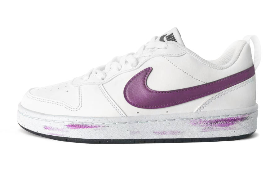 Nike Nike Court Borough Slip Resistant Abrasion Resistant Low top Kids' Skateboarding Shoes Purple Teenagers