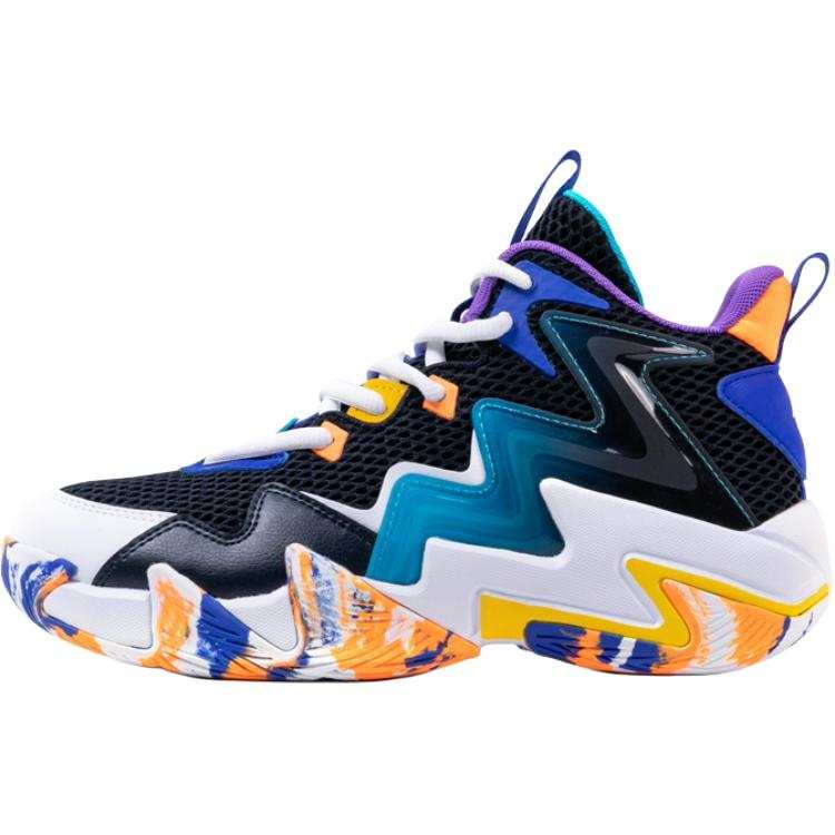 QIAODAN Mid top Basketball Shoes Nova Blue/Misty Blue Teenagers