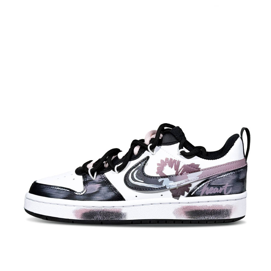 Nike Nike Court Borough Beating Heart Low top Kids' Skateboarding Shoes Gray White