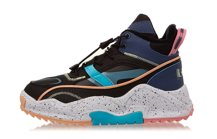 Li-Ning YOUNG Li Ning YOUNG Fleece Lined Comfortable Slip Resistant Cushioning Abrasion Resistant Thermal Mid top Casual Shoes