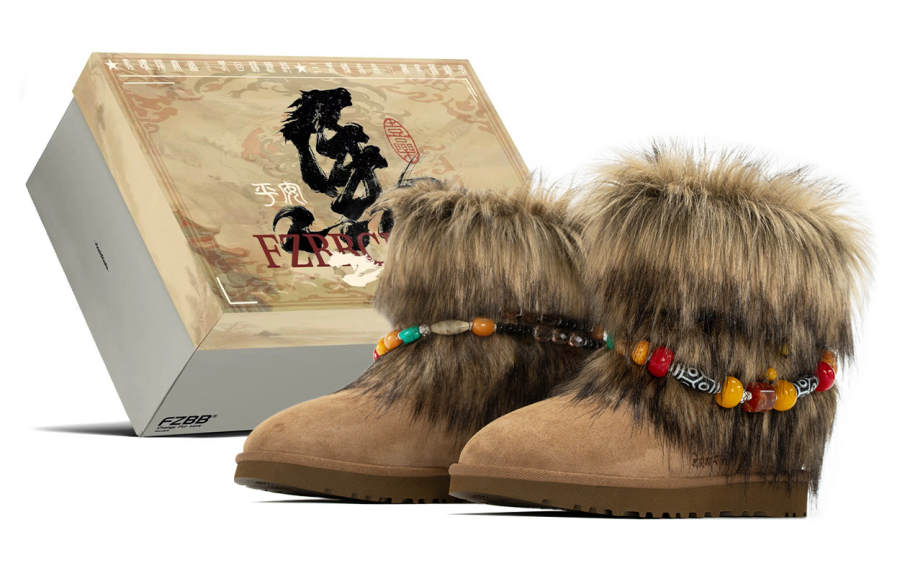 UGG CLASSIC MINI Box, Vintage, Ethnic Style, Sandu Thermal Abrasion Resistant Thermal Abrasion Resistant Short