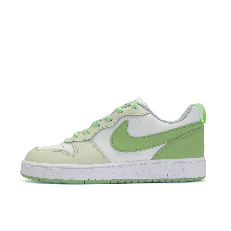 Nike Nike Court Borough Leather Slip Resistant Abrasion Resistant Low top Kids' Skateboarding Shoes Green Teenagers