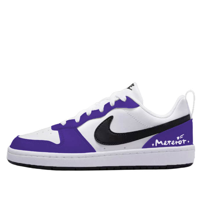 Nike Nike Court Borough Milk White Purple Mist Synthetic Leather Slip Resistant Abrasion Resistant Low top