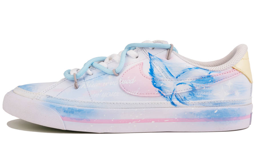 Nike Nike Court Legacy Leather Abrasion Resistant Low top Kids' Skateboarding Shoes Pink Teenagers