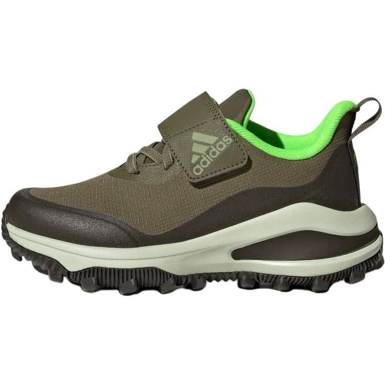 Adidas Adidas Fortarun Slip Resistant Cushioning Low top Kids' Running Shoes Army Green Teenagers