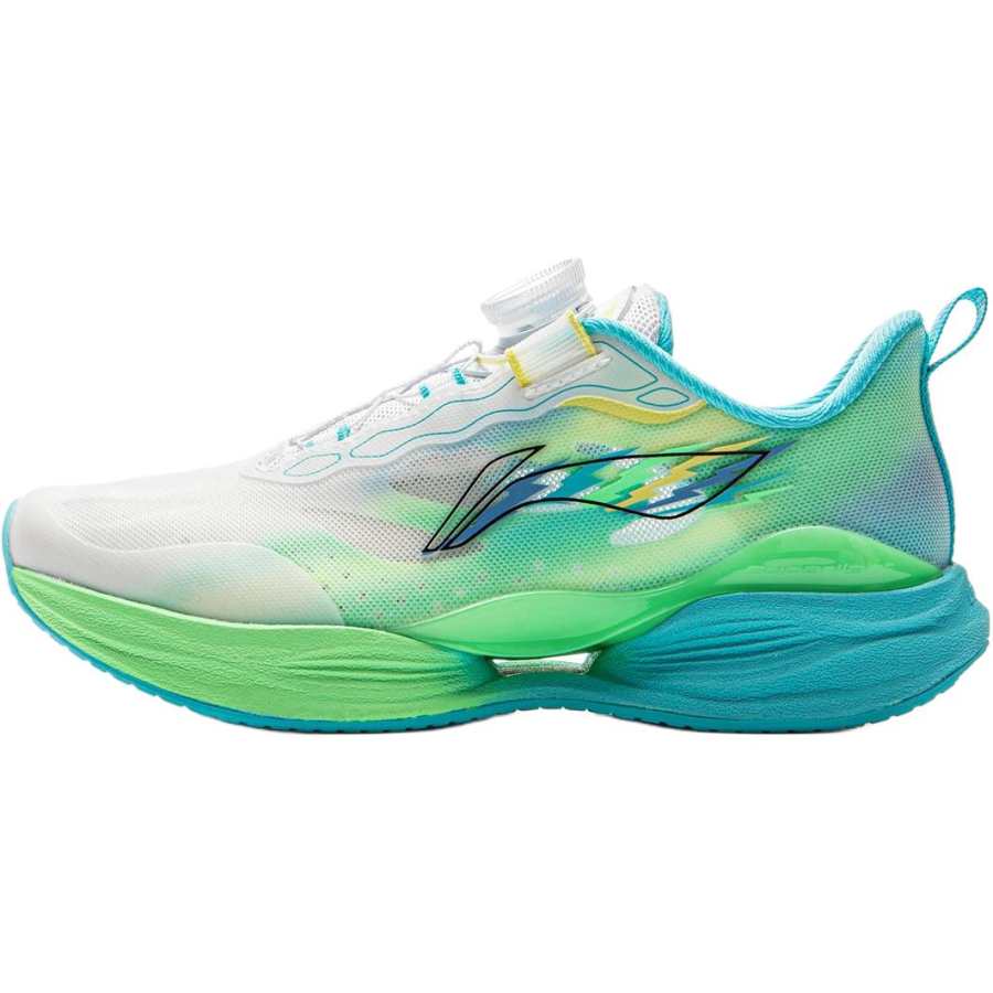 Li-Ning YOUNG Li Ning YOUNG Running Low top Running Shoes Standard White/Yellow Fluorescent Green Children Aged 3 7 Years Old