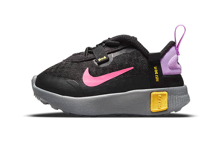 Nike Nike Reposto Slip Resistant Cushioning Abrasion Resistant Low top Toddler Shoes Black Purple Infant And Toddler