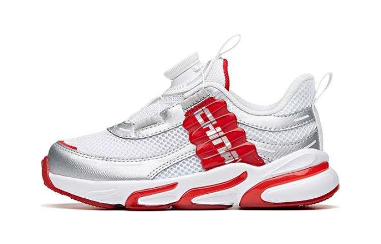 Antakids Mesh Low top Kids' Running Shoes White Silver Red Children Aged 3 7 Years Old