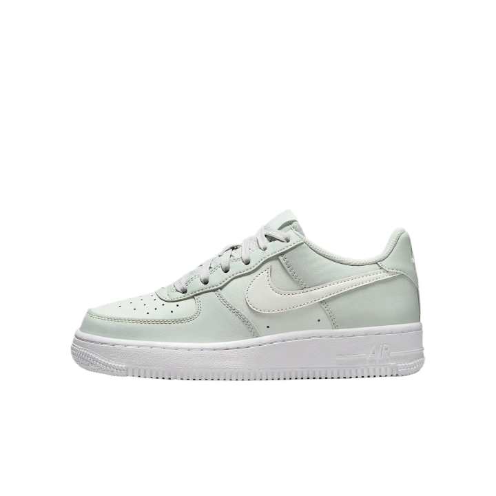 Nike Nike Air Force 1 Leather Low top Kids' Skateboarding Shoes Light Silver Spruce White Kids'