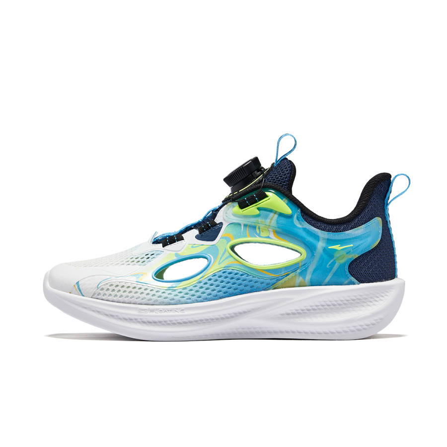 ERKE KIDS Star Trace Breathable And Quick Dry Low top Casual Shoes Erke White/Tibetan Dark Blue Kids'